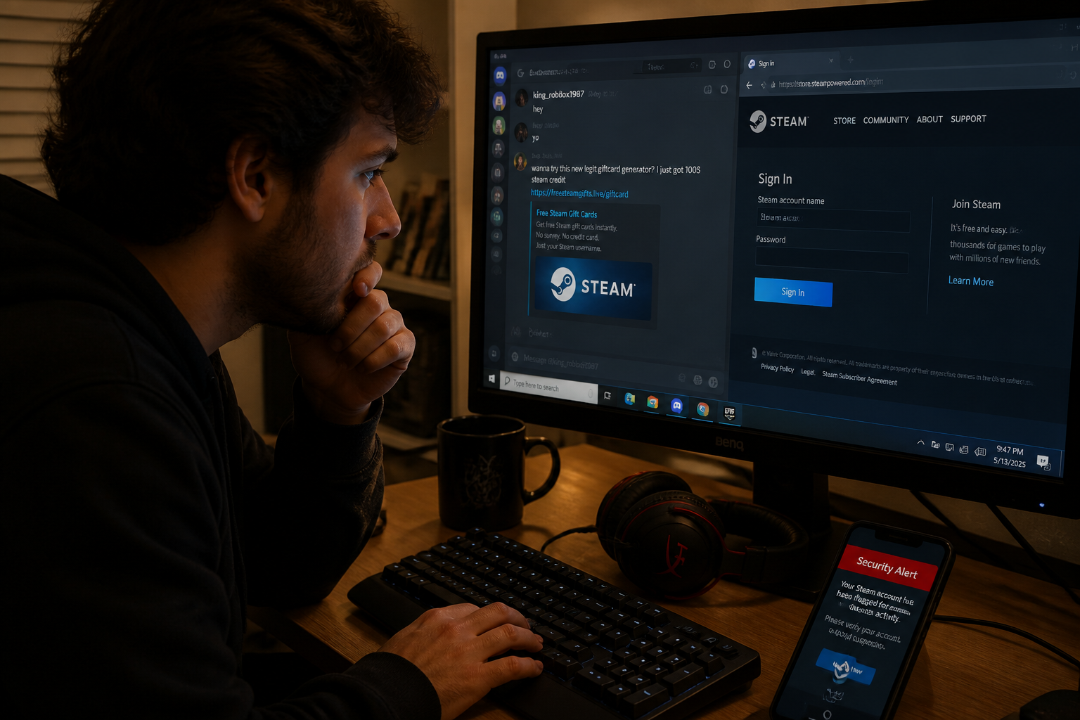 Cybersécurité gaming : les risques à connaître sur Discord, Steam et Epic Games