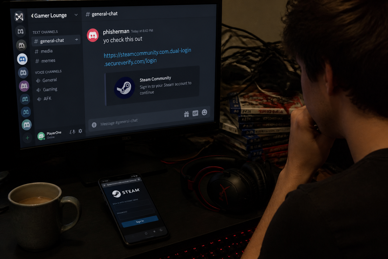 Cybersécurité gaming : les risques à connaître sur Discord, Steam et Epic Games