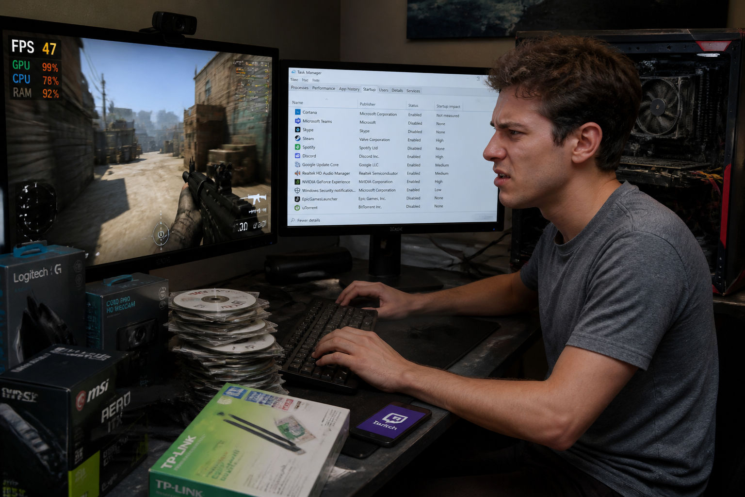 Les erreurs fréquentes qui ralentissent un PC gamer récent